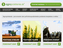 Tablet Screenshot of agropoistenie.sk